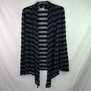 Women's Black & Silver Cardigan Size: L